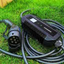 EV Uzlāde Portatīvais 2. tipa Lādētājs 5m Regulējams 10A–32A 22 kW 3-Fāzu IP66 Melns evcharge MG22CET25