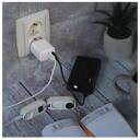 Emos Универсальное USB настенное зарядное устройство GaN V02G20, 20 Вт, 100-240 В, 2xUSB, быстрая зарядка, защита от перегрузки