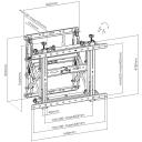 Sbox TV turētājs LVW13-46T, 45-70", 70kg, 200x200, 600x400, 120mm, 325mm, -3&deg;/+2&deg;, melna, tērauds, plastmasa