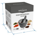 Гранитная ступка с пестиком BROWIN 312008, 13x13x8 см, 1.932 кг