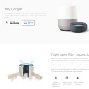 Viedais Wi-Fi gaisa attīrītājs «Bright 2» ar pulti, trīskāršu filtrāciju HEPA H13 + ogle 4-22 W līdz ~42 m² Melns DXPU08 DUUX