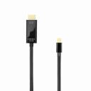 Sbox HDMI Mini Dp M/M 2m HDMI-MINI-DP-2/R, 2m, HDMI t&uuml;&uuml;p A, Mini DisplayPort, 5 Gbit/s, kuldne kontakt