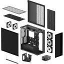 Arctic Korpus Xtender VG (Mirror Black) ACPCC00019A, 529mm, 231mm, 529mm, 5 ventiliatoriai, 6 diskų palaikymas, A-RGB