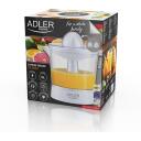 Adler Tsitrusimahlapress AD 4009, 40 W, 1 l, 2 pressimiskoonus, automaatne sisse-/v&auml;ljal&uuml;litus, viljaliha reguleerimine