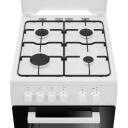 Beko Dujų-elektrinė viryklė FSS52020DW, 50cm, 85cm, 60cm, 4 dujiniai degikliai, 60l, Garų valymas, Grilis, A