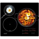 Cata Indukcijas plīts INSB 6028 BK 08063500, 3 zonas, 7100W, taustes kontrole, taimeris, melna