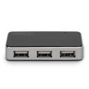 Digitus USB keskseade DA-70220, 4 x USB 2.0, 480 Mbit/s, aktiivne, 0,66 m, must ja h&otilde;be