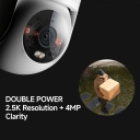 Xiaomi CW300 EU наружная сетевая камера наблюдения 4 MP 2560&times;1440 H.265 поворотная (пан/наклон) с объективом F1.6 IP66 защита поддержка microSD до 256 GB Wi-Fi 2.4 GHz двухсторонняя аудиосвязь и AI-отслеживание людей белая