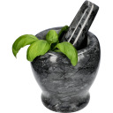 Мраморная кухонная ступка BROWIN 312023 &Oslash; 10.5 см, черная, 1.5 кг