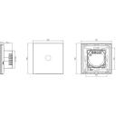 Spring Skārienslēdzis WT-201 WIFI 2gang(N&L )1000B/G, 86mm x 86mm x 35mm, 110V &ndash; 240V AC, 5A, 1000W, -20 līdz 70 C
