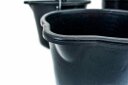 Builders Bucket 16 Litre GEKO G66101A, black, recycled plastic, internal scale, spout