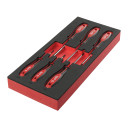 TRĪSPLAKŅU ROKTURA SKRŪVGRIEŽU PUTU MATERIĀLA IELIKTŅU KOMPLEKTI, SCREWDRIVER TX SET 2 FOAM INSERT - 6 PC, 4932492392 MILWAUKEE