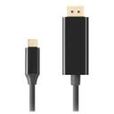 Lanberg USB-C DisplayPort kaabel CA-CMDP-10CU-0018-BK, 1.8 m, 4K60Hz, ABS korpus, 21.6 Gbps, 5 mm