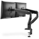 Digitus Lauahoidik DA-90395, 2x32'', 18kg, 33.5cm, must, VESA 75x75, 100x100, teras, plastmass, alumiinium