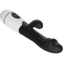 Erolab G-punkta un klitora masieris ZYCD01b, 30 frekvenču, 200 mAh, 2 motori, USB uzlāde, silikons + ABS, melna