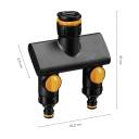 Ūdens sadalītājs ar spiediena regulatoru, FISKARS, 1070577, 2-virzienu, universāls savienotājs, piemērots 3 izmēriem