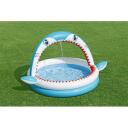 Bestway Vaikų baseinas Sharktastic 7352137, 163 x 127 x 92 cm, 130 l, PVC, vandens purk&scaron;tuvas, remonto pleistras