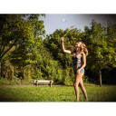 Badmintona komplekts, 2 raketes ar rūdīta tērauda rāmi, 2 volāni, R991047, SCHILDKRÖT