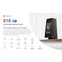 Ezviz S10 2K⁺ CS-S10 Viedā Videozvanu 360° Panorāmas Wi-Fi Kamera MicroSD Krāsu Nakts Redze Balts