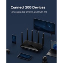 BE11000 Triju joslu Wi-Fi 7 maršrutētājs 4× 2.5G porti VPN MLO WPA3 Mesh melns Cudy WR11000