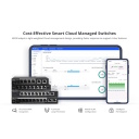 Ruijie RG-ES206GS-P | 6-Portu Gigabit Smart Cloud PoE Slēdzis — 6kV Pārsprieguma Aizsardzība, 12 Gbps Pārslēgšanas Jauda, Melns Dizains