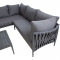 Sodo baldų komplektas BREMEN stalo ir kampinė sofa, pilka 15412 HOME4YOU