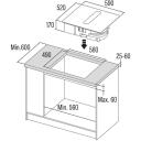 CATA Indukcijas virsma IAS 6024 08000206, 4, 220-240 V, 52 cm, Melna, Slider, A+, Boost, Trauku atpazī&scaron;ana