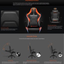 Игровое кресло с наклоняемой спинкой 160&deg; 2D регулируемыми подлокотниками PVC кожей и стальным каркасом Оранжевый CGR-ARMOR ELITE-O COUGAR