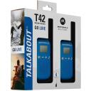 Motorola Raadio TLKR T42 MOTOROLAT42BLUE, 4 km, 16 kanalit, PMR446, lihtne paarimine, klaviatuuri lukustus