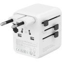 Compact travel charger with 20 W maximum power and compatibility with EU UK US AUS sockets OnTour 20 EU UK US AUS 20W White CNS-TA20W1005W CANYON