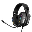 ONIKUMA X12 vadu spēļu austiņas 40 mm skaļruņi stereoskats 20&ndash;20 000 Hz RGB apgaismojums elastīgs omnidirekcionāls mikrofons USB + 3,5 mm kabelis saderīgas ar PC, klēpjdatoriem un konsolēm melns