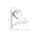 Digitus sienas stiprinājums LCD monitors + klaviatūra DA-90451, 32'', 8kg, 360&deg; rotācija, VESA 75x75, 100x100
