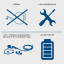 Aku kompressor C-ACT160/6-X, karkass, GEN2, Scheppach, 5906175900, 410 x 333 x 325 mm, 8 bar, 6 l, 130 l/min, 2,5 m, 96 dB (A), 2x 20 V (40 V), 10 kg