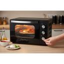 Esperanza Mini cepe&scaron;krāsns EKO008N, 20 l, 1280 W, 220-240 V, 0-60 min, melna, divkār&scaron;as stikla durvis, 0,9 m vads