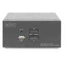 Digitus KVM komutators DS-12862, 2 x KVM porti, metāla korpuss, Dolby TrueHD, DTS-HD, LED statuss
