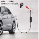 EV Charge Nešiojamas Type 2 Kroviklis su 7 m Kabeliu 3,6 kW 6A–16A 1 fazė IP65 juodas
