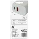 Emos Универсальное USB настенное зарядное устройство GaN V02G20, 20 Вт, 100-240 В, 2xUSB, быстрая зарядка, защита от перегрузки