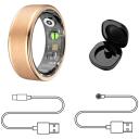 Manta Smartrings SR01GD-62, 62mm, zelta, IP68, sirdsdarbības ātrums, skābekļa līmenis, stresa līmenis, soļu skaitītājs