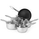 Russell Hobbs Classic Collection S/S pannide komplekt BW06572EU72, 5 tk, 14-24 cm, roostevaba teras, klaasist kaaned