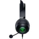 Razer Kraken Kitty V2 austiņas RZ04-04730100-R3M1, 20-20000 Hz, 32 &Omega;, -42 dBV/Pa, USB A, melna, telpiskais audio, RGB apgaismojums