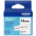 Brother Lentes BTAG-231, 1,2cm x 4m, melns uz balta, saldētavai izturīga