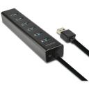 Axagon USB keskjaam HUE-SA7BP 7 USB 3.0 porti, 156 x 30 x 21 mm, 0.088 kg