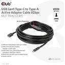 Club3D кабель USB-C к USB CAC-1538 10м, 5Gbps, USB Type-C мужской, 1x USB Type-A женский