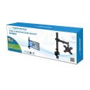 Esperanza ERW017 galda stiprinājums monitoram 10-27'', 8kg, melns, VESA 75x75mm, 100x100mm, 360&deg; rotācija, 89&deg; slīpums