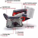 Einhell Juhtmeta seinapink TP-MA 36/30 Li BL-Solo 4350800, 36V, 1500W, 2x125mm l&otilde;ikekettad, harjadeta mootor