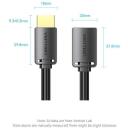Vention HDMI kaabel AHCBD 4K@60Hz, 0.5 m, sirge pistik, kuldkontaktid, HDR, must
