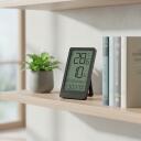 Soens Elektroniline siseruumi termomeeter, must 270107, temperatuuri vahemik 0&deg;C~+50&deg;C, niiskuse vahemik 20%~95%, kell, kuup&auml;ev