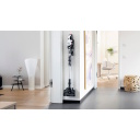 Bosch Unlimited 7 BSS711W juhtmevaba vertikaalne tolmuimeja 18 V Li-Ion 3 Ah kuni 40 min t&ouml;&ouml;aeg kotita 0.3 l paak mootorhari LED-valgus 3 v&otilde;imsustaset Valge/Must