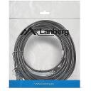 Lanberg CEE 7/7 kuni IEC 320 C13 toitekaabel CA-C13C-11CC-0100-BK, 10 m, 10 A, must, 90&deg; nurk