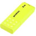 Goodram Pendrive UME2 8GB USB 2.0 UME2-0080Y0R11, 8GB, 20MB/s, 5MB/s, geltona, USB 2.0, raktų pakabuko anga